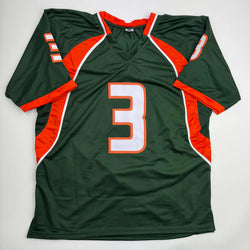 Autographed/Signed Frank Gore Miami Green Football Jersey JSA COA