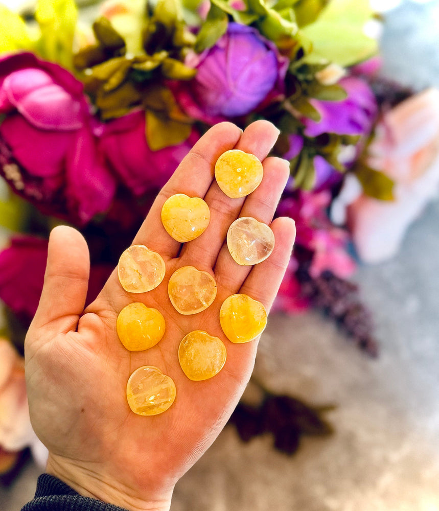 2 cm Crystal Hearts for Valentines Day, You Choose Red Jasper, Fluorite, Carnelian, Rose Quartz, Moss Agate, Yellow (ONLINE ORDER ONLY)