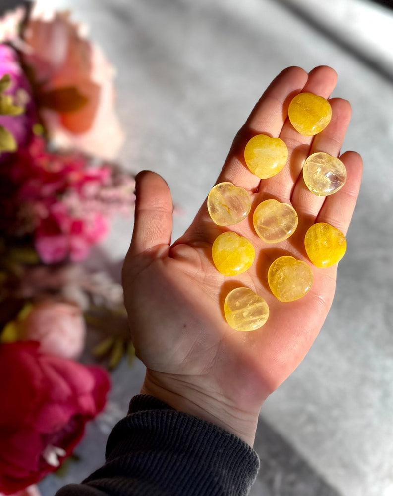 2 cm Crystal Hearts for Valentines Day, You Choose Red Jasper, Fluorite, Carnelian, Rose Quartz, Moss Agate, Yellow (ONLINE ORDER ONLY)
