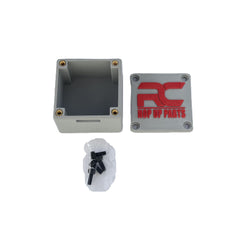 RC Hop Up Parts Large RC Receiver Box Grey, Threaded M3 Inserts and Lid for CEN Racing F450, F250, Sicario (ONLINE ORDER ONLY)
