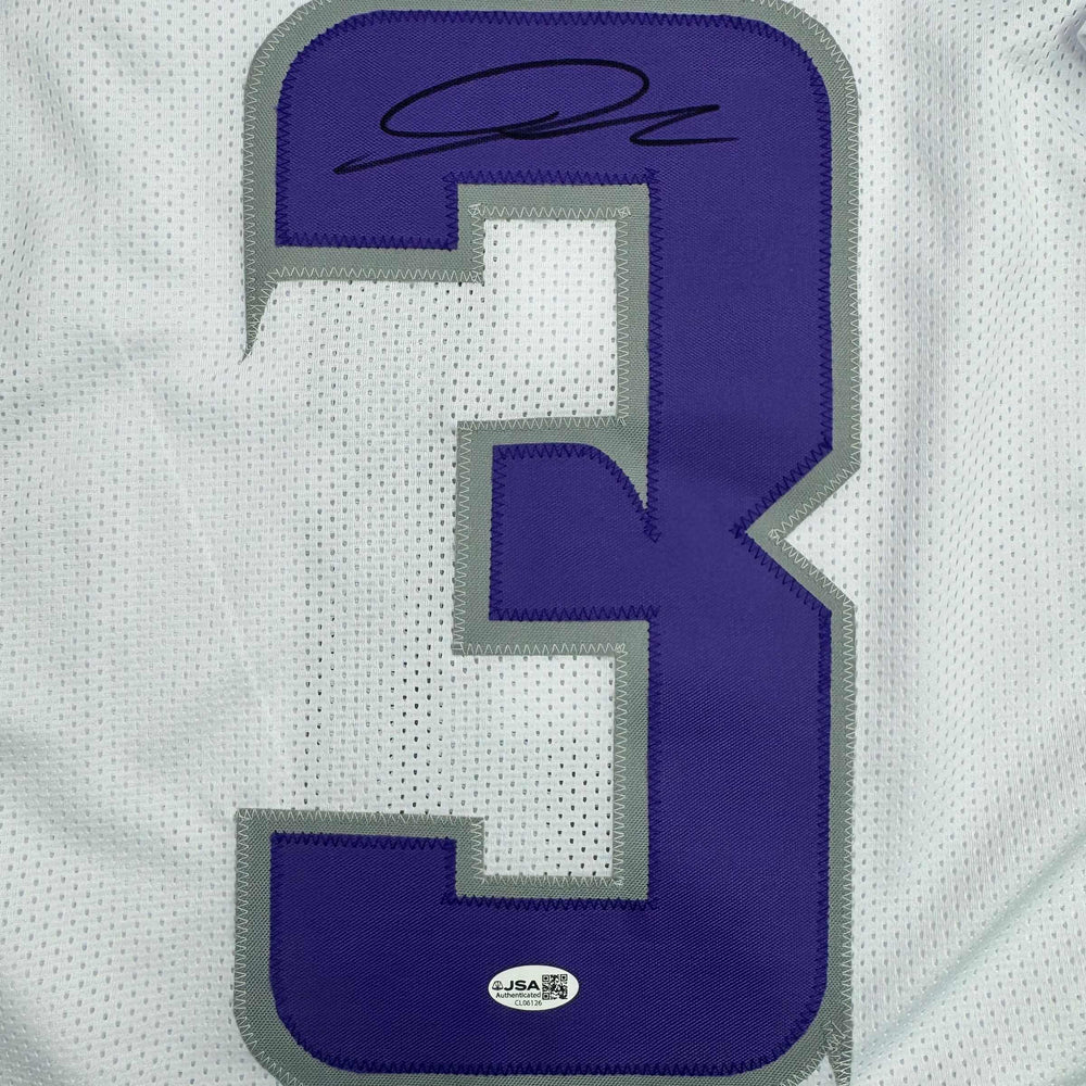 Autographed/Signed Jordan Addison Minnesota White Alternate Football Jersey JSA COA