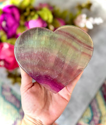 Huge CANDY Fluorite Hearts, Ethically sourced Crystal Hearts (ONLINE ORDER ONLY)