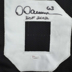 Autographed/Signed Dermontti Dawson HOF 12 Pittsburgh Black Football Jersey JSA COA