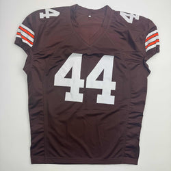Autographed/Signed Harold Fannin Jr. Cleveland Football Brown Jersey JSA COA