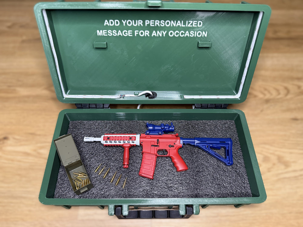 PRE-ORDER RC Hop Up Parts 1/3 Scale Replica Gun Case with LED RGB COB Lights | Fits Goat Guns® Models (ONLINE ORDER ONLY)