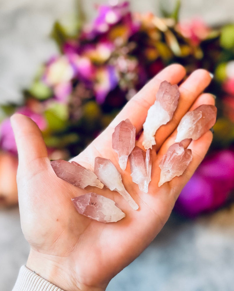 Scepter Quartz From India, New Find! with Pink Hematite (ONLINE ORDER ONLY)
