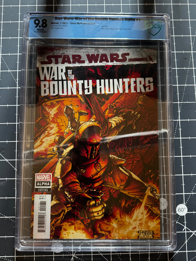 Star Wars War of the Bounty Hunters Alpha #1 CBCS 9.8 Blue Label Steve McNiven (ONLINE ORDER ONLY)