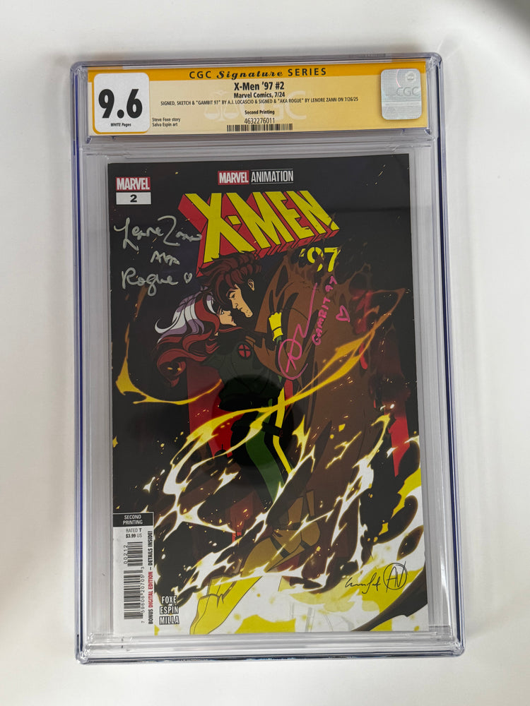 [DOUBLE SIGNED LENORE ZANN | AJ LOCASCIO] X-MEN '97 #2 CGC 9.6 Yellow Label 2nd PTG Steve Espin Var (ONLINE ORDER ONLY)