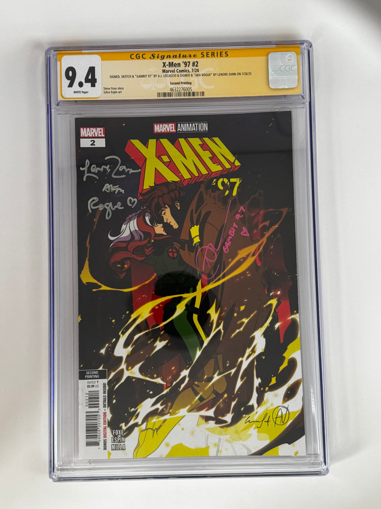 [DOUBLE SIGNED LENORE ZANN | AJ LOCASCIO] X-MEN '97 #2 CGC 9.4 Yellow Label 2nd PTG Steve Espin Var (ONLINE ORDER ONLY)