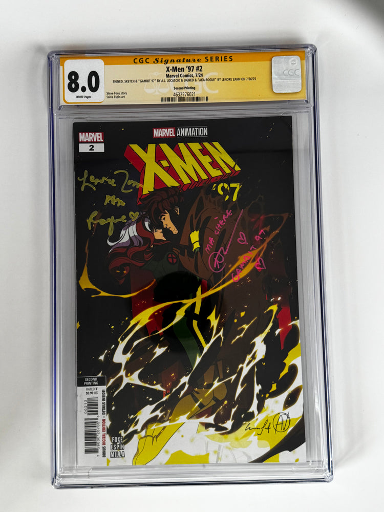 [DOUBLE SIGNED LENORE ZANN | AJ LOCASCIO] X-MEN '97 #2 CGC 8.0 Yellow Label 2nd PTG Steve Espin Var (ONLINE ORDER ONLY)