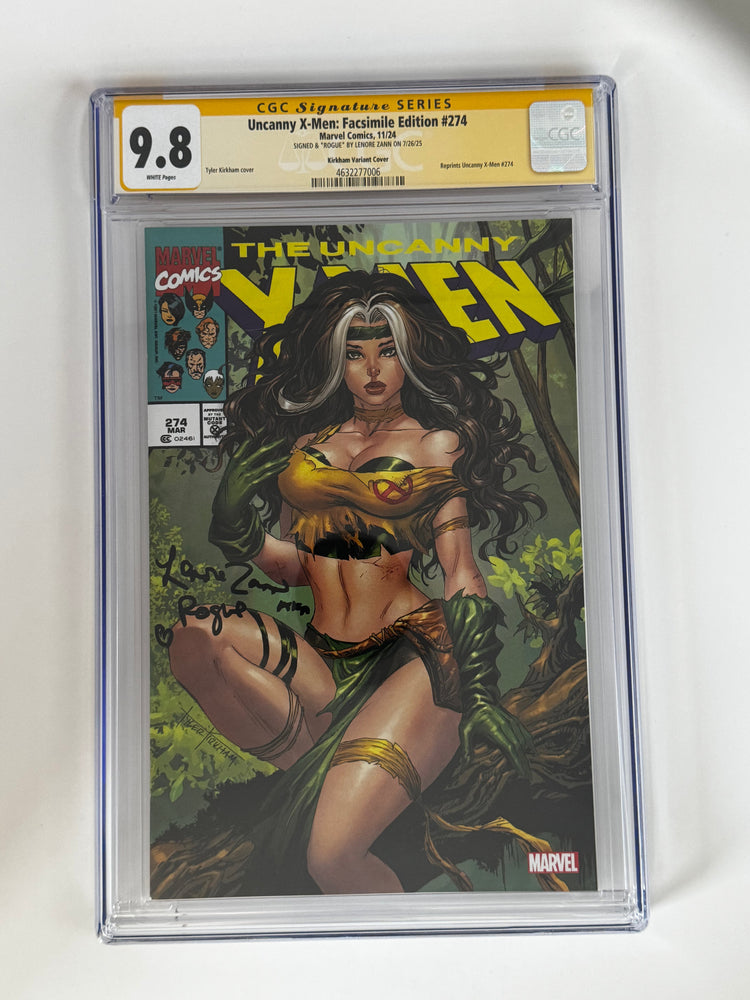 [Signed by Lenore Zann] Uncanny X-Men Facsimile Edition #274 9.8 CGC Yellow Label Kirkham Exclusive Var (ONLINE ORDER ONLY)