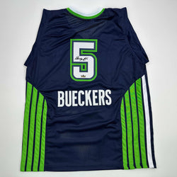 Facsimile Autographed Paige Bueckers Dallas Blue Reprint Laser Auto WNBA Basketball Jersey Size Men's XL (ONLINE ORDER ONLY)