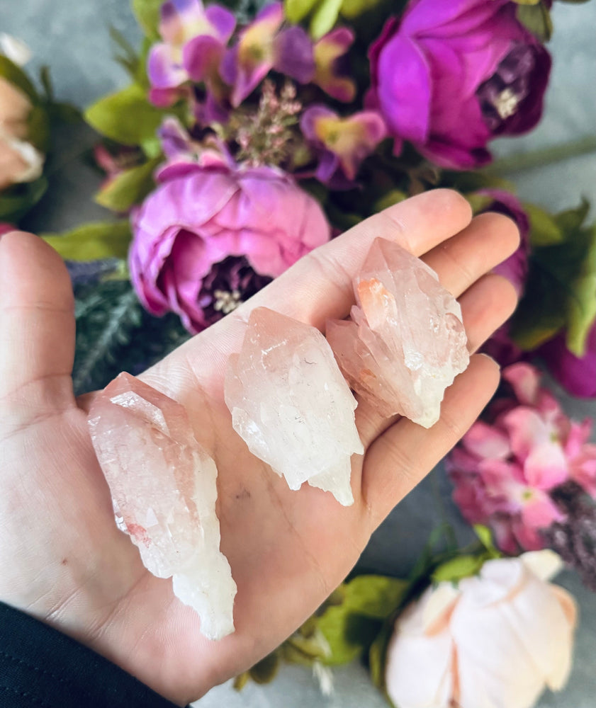 Scepter Quartz From India, New Find! with Pink Hematite (ONLINE ORDER ONLY)