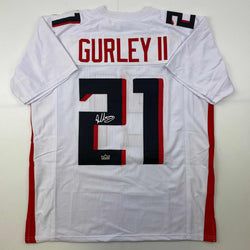 Facsimile Autographed Todd Gurley II Atlanta White Reprint Laser Auto Football Jersey Size Men's XL (ONLINE ORDER ONLY)