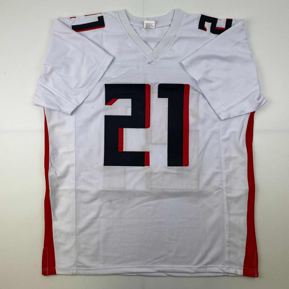 Facsimile Autographed Todd Gurley II Atlanta White Reprint Laser Auto Football Jersey Size Men's XL (ONLINE ORDER ONLY)