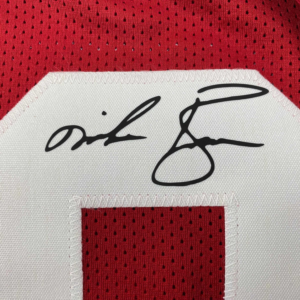 Facsimile Autographed Mike Rozier Nebraska  Red Reprint Laser Auto College Football Jersey Size Men's XL (ONLINE ORDER ONLY)
