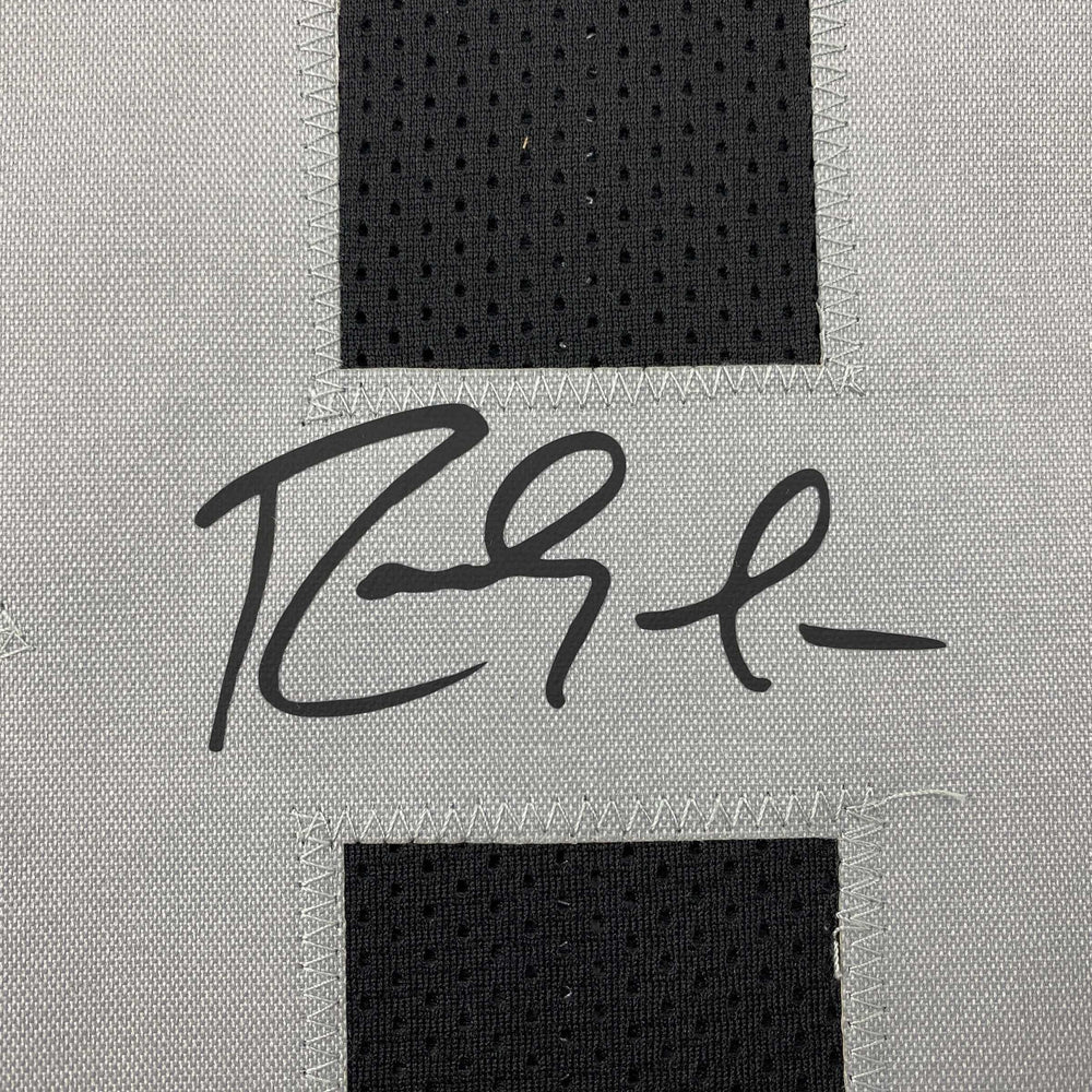 Facsimile Autographed Randy Moss Oakland Las Vegas Black Reprint Laser Auto Football Jersey Size Men's XL (ONLINE ORDER ONLY)