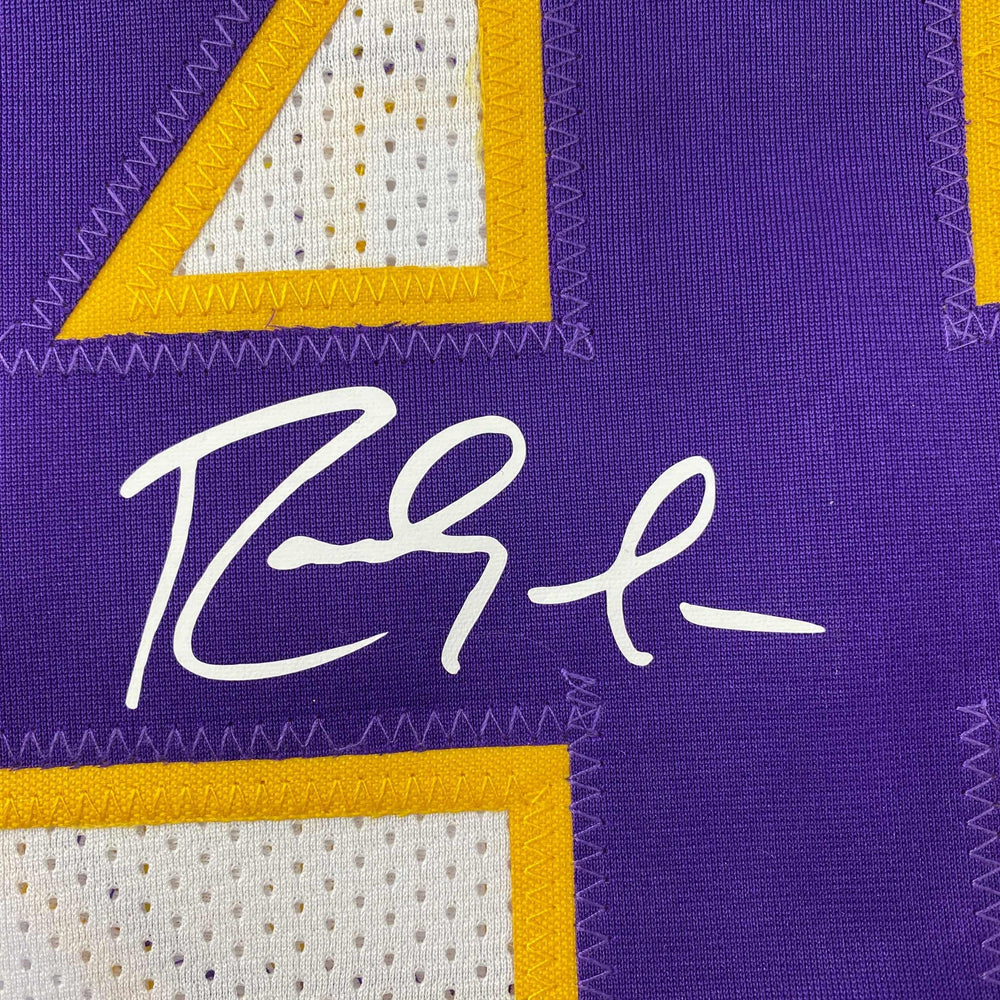 Facsimile Autographed Randy Moss Minnesota White Reprint Laser Auto Football Jersey Size Men's XL (ONLINE ORDER ONLY)
