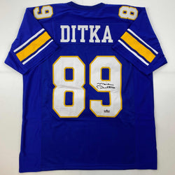 Facsimile Autographed Mike Ditka Pittsburgh Blue Reprint Laser Auto College Football Jersey Size Men's XL (ONLINE ORDER ONLY)