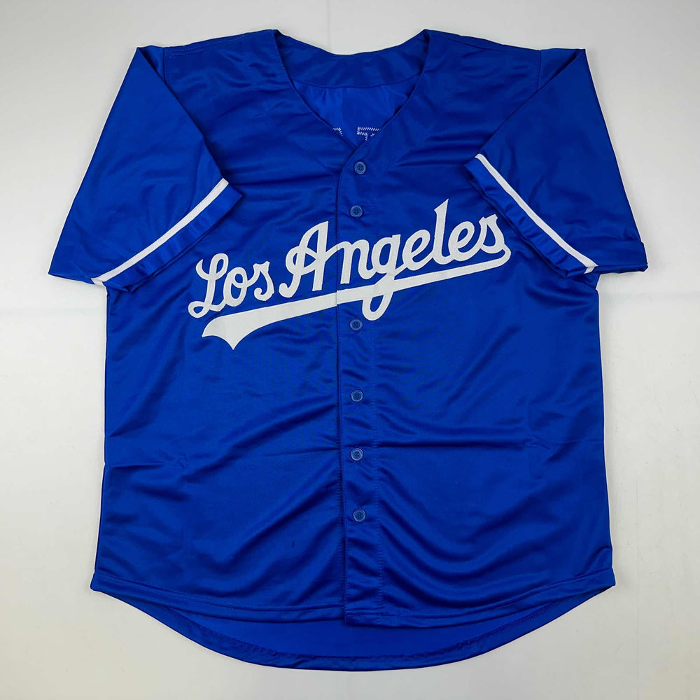 Facsimile Autographed Shohei Ohtani Los Angeles LA Blue Reprint Laser Auto Baseball Jersey Size Men's XL (ONLINE ORDER ONLY)