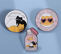 Certified Cat Lady Enamel Pin Set – 3-Pack (Online Order Only)