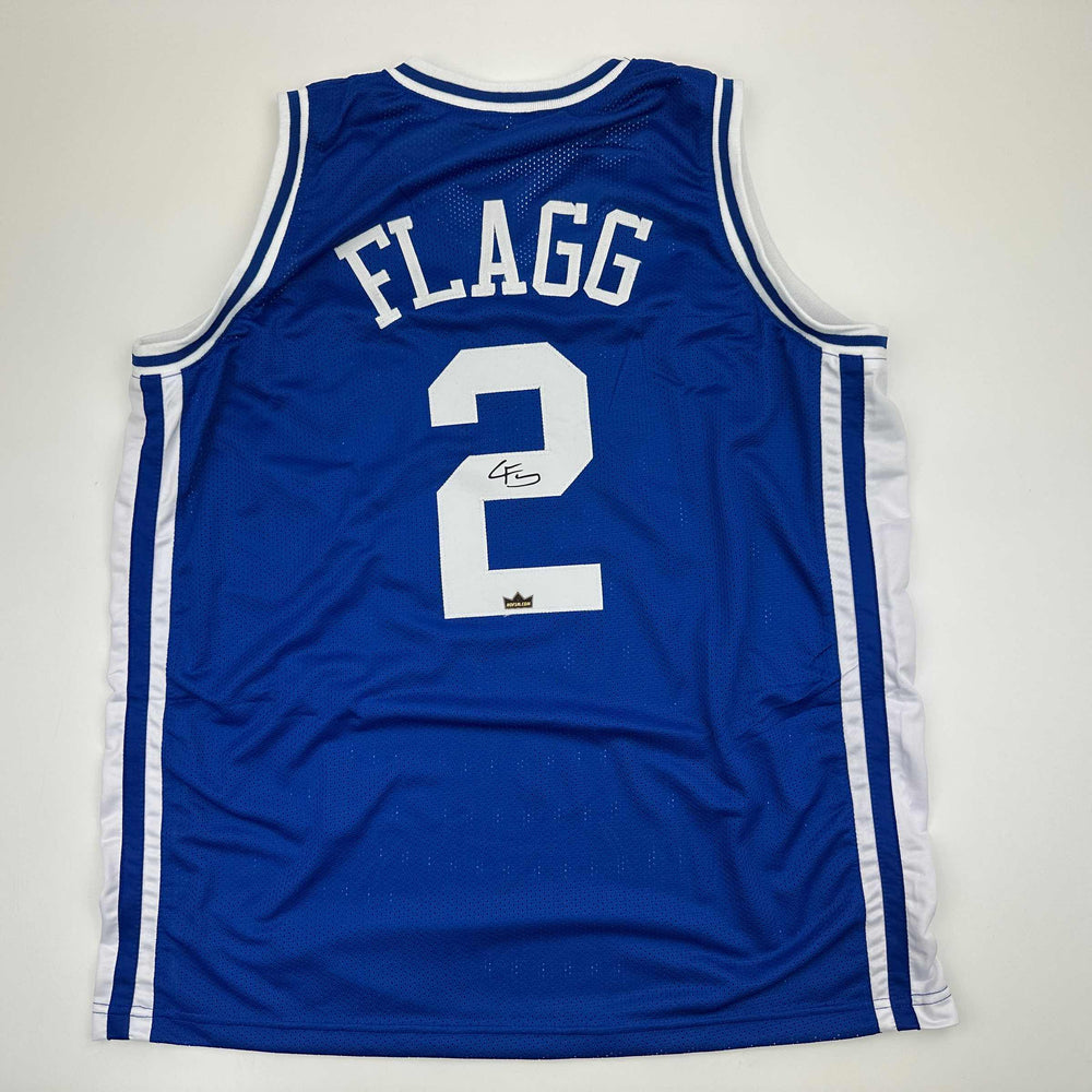 Facsimile Autographed Cooper Flagg Duke Blue Reprint Laser Auto College Basketball Jersey Size Men's XL (ONLINE ORDER ONLY)