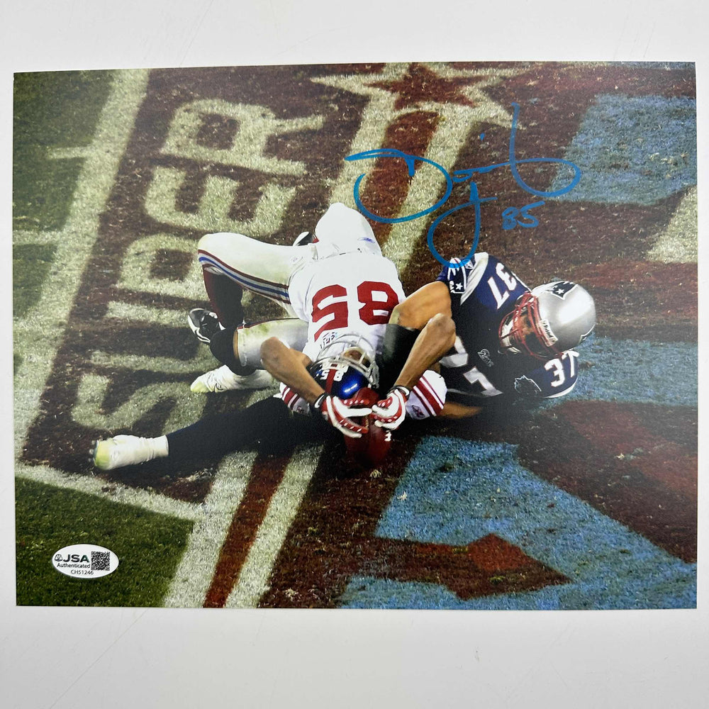 Autographed/Signed David Tyree The Catch Super Bowl XLII New York Giants 8x10 Football Photo JSA COA (ONLINE ORDER ONLY)