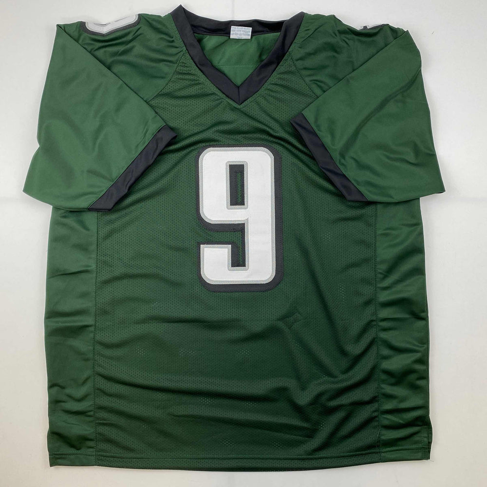 Facsimile Autographed Nick Foles Philadelphia Green Reprint Laser Auto Football Jersey Size Men's XL (ONLINE ORDER ONLY)