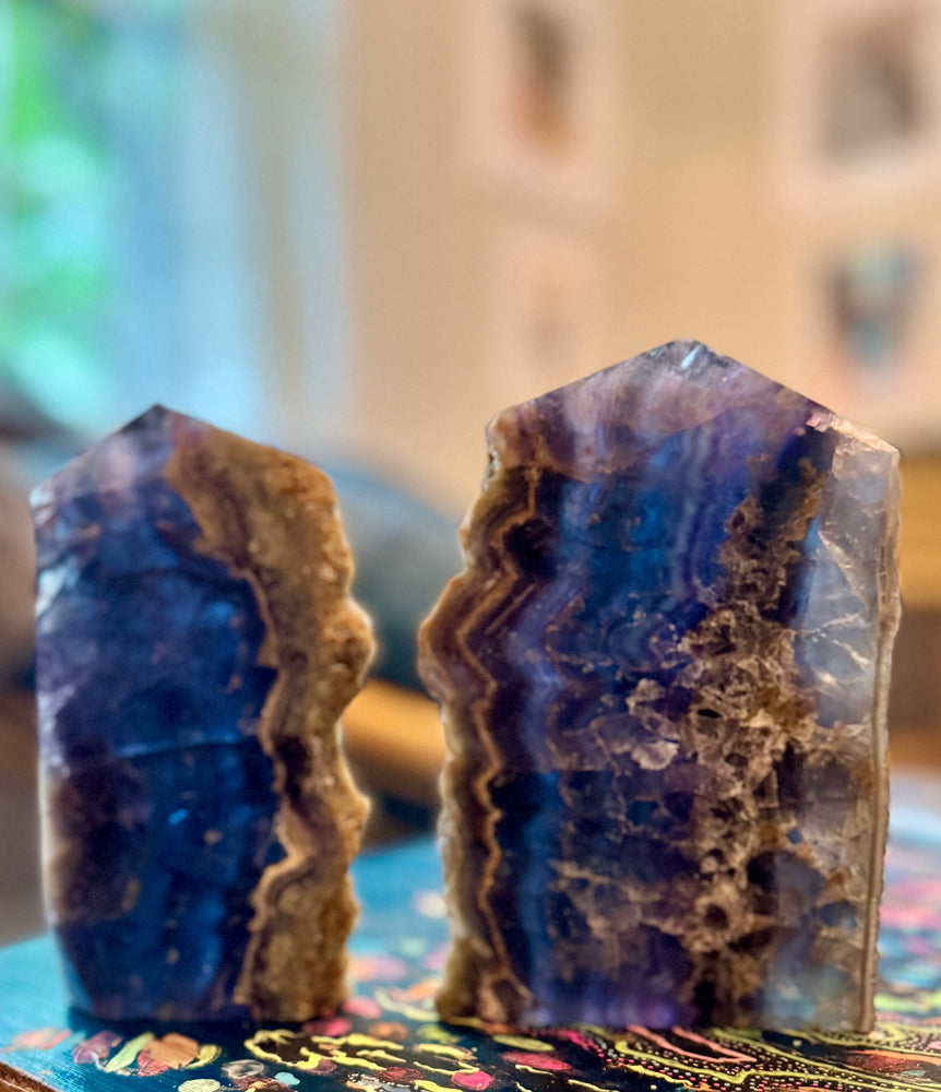Stunning Fluorite Slices, Fluoresces Pink & Purple (ONLINE ORDER ONLY)