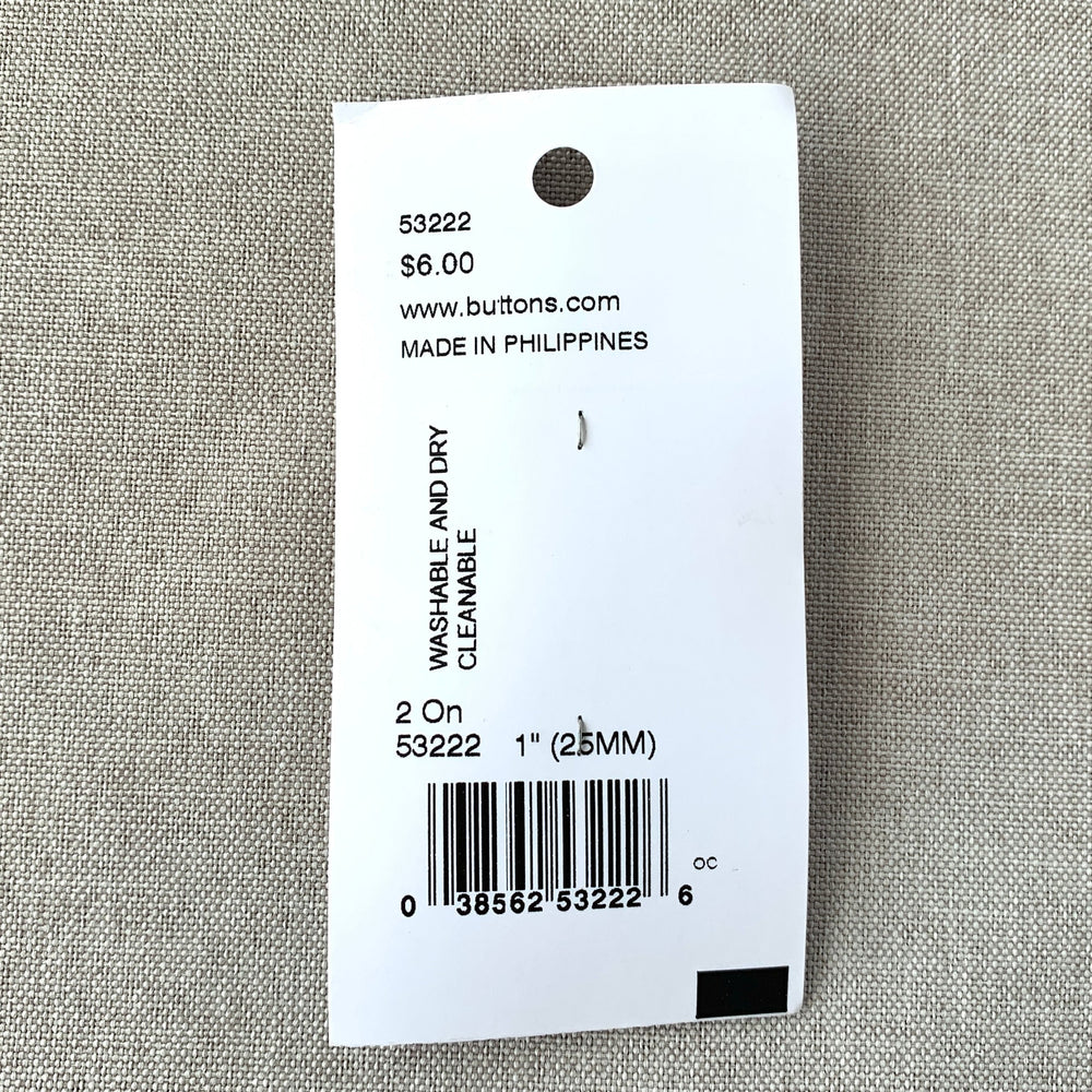 53222 Shell - JHB - 2 Holes - 25mm - Natural (ONLINE ORDER ONLY)