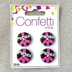 Peace - Confetti Minis Buttons - 2 Hole (ONLINE ORDER ONLY)
