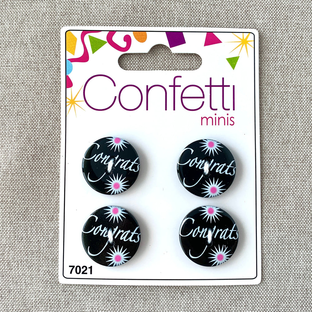 Congrats - Confetti Minis Buttons - 2 Hole (ONLINE ORDER ONLY)