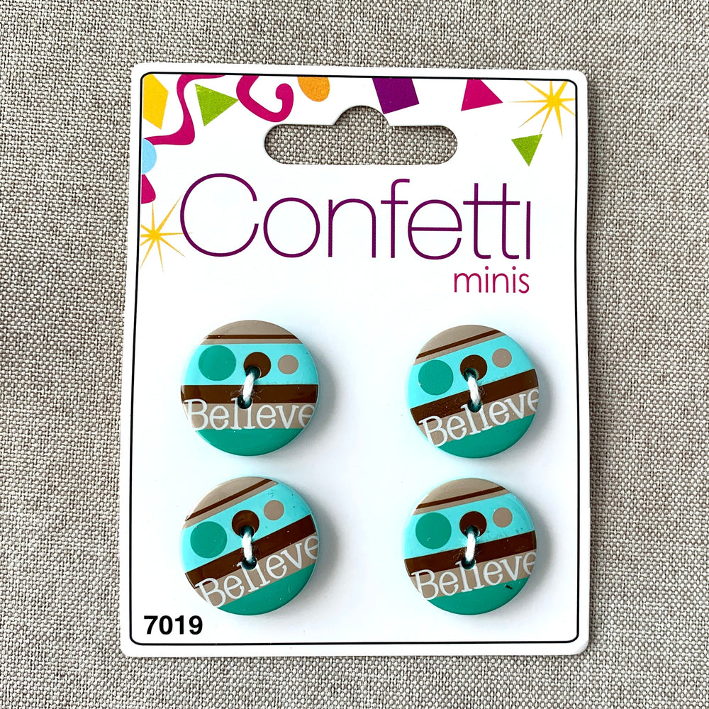 Believe - Confetti Minis Buttons - 2 Hole (ONLINE ORDER ONLY)