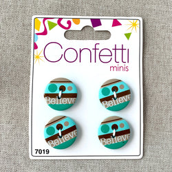 Believe - Confetti Minis Buttons - 2 Hole (ONLINE ORDER ONLY)