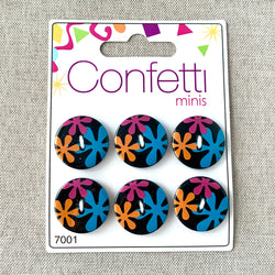 Mod Black - Confetti Minis Buttons - 2 Hole (ONLINE ORDER ONLY)