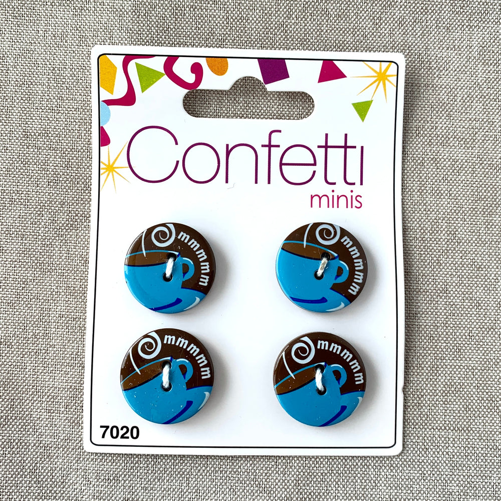 Coffee - Confetti Minis Buttons - 2 Hole (ONLINE ORDER ONLY)