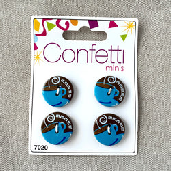 Coffee - Confetti Minis Buttons - 2 Hole (ONLINE ORDER ONLY)