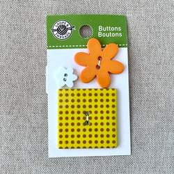Field of Flowers - Loops and Threads - 2 Hole - Assorted Sizes - Yellow Orange White (ONLINE ORDER ONLY)
