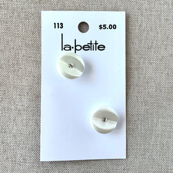 113 Pearl White Crystal - La Petite - 1 Hole Shank - 16mm - Ivory White (ONLINE ORDER ONLY)