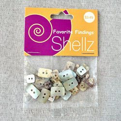1808 Shell - Shellz - 2 Holes - Assorted Sizes - Natural (ONLINE ORDER ONLY)