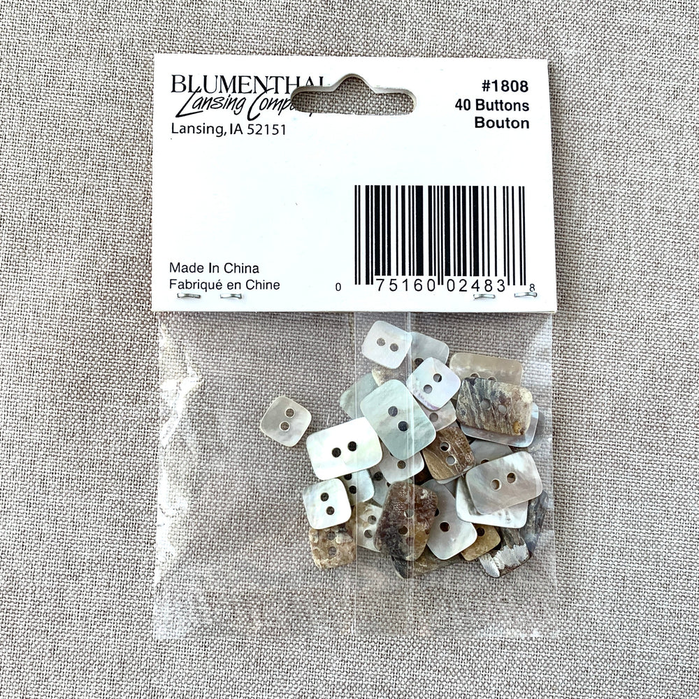1808 Shell - Shellz - 2 Holes - Assorted Sizes - Natural (ONLINE ORDER ONLY)