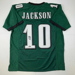 Facsimile Autographed DeSean Jackson Philadelphia Green Reprint Laser Auto Football Jersey Size Men's XL (ONLINE ORDER ONLY)