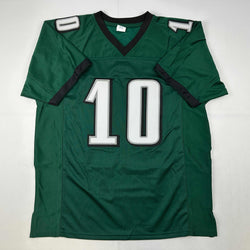 Facsimile Autographed DeSean Jackson Philadelphia Green Reprint Laser Auto Football Jersey Size Men's XL (ONLINE ORDER ONLY)