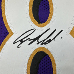 Facsimile Autographed Anquan Boldin Baltimore Purple Reprint Laser Auto Football Jersey Size Men's XL (ONLINE ORDER ONLY)