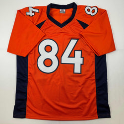 Facsimile Autographed Shannon Sharpe Denver Orange Reprint Laser Auto Football Jersey Size Men's XL (ONLINE ORDER ONLY)