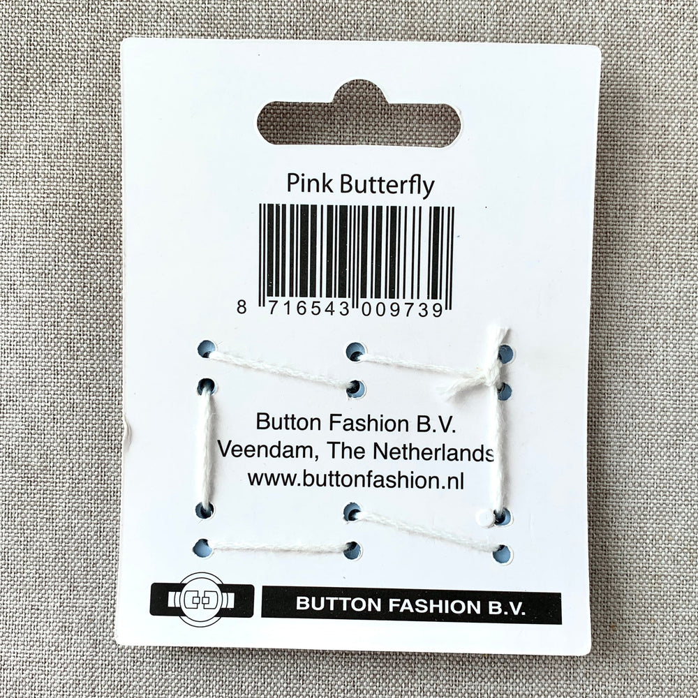Pink Butterfly - Confetti Minis Buttons - 2 Hole (ONLINE ORDER ONLY)
