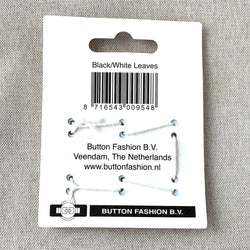 Black White Leaves - Confetti Minis Buttons - 2 Hole (ONLINE ORDER ONLY)