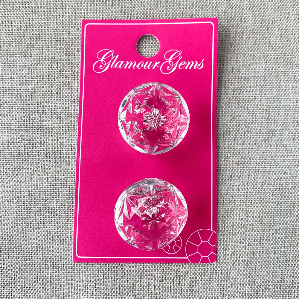 5239 - Glamour Gems - Shank Button - 22mm - Clear (ONLINE ORDER ONLY)
