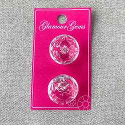 5239 - Glamour Gems - Shank Button - 22mm - Clear (ONLINE ORDER ONLY)