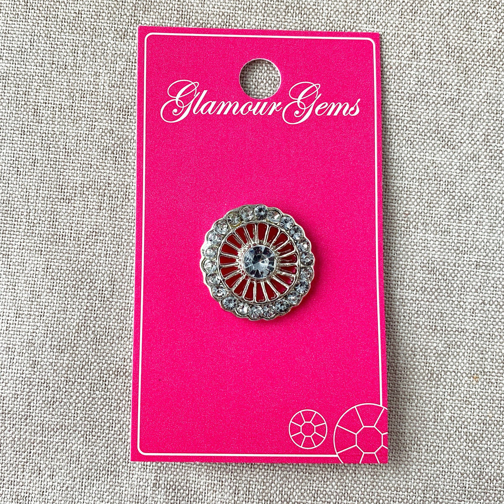 5217 Bespoke - Glamour Gems - Shank Button - 22mm - Clear (ONLINE ORDER ONLY)